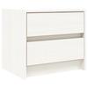 Maison Exclusive - White Bedside Table 40x31x35.5 Cm Solid Pine Wood