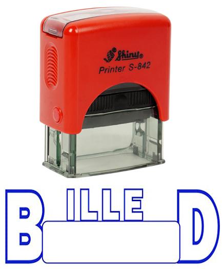 BILLED Self Inking Rubber Stamp Office Stationary Custom Shiny Stamp
