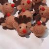 4/6pcs Felt Reindeer Figurines with Red Noses, Perfect for Christmas Party Decorations,Table Centerpieces & Holiday Home Décor