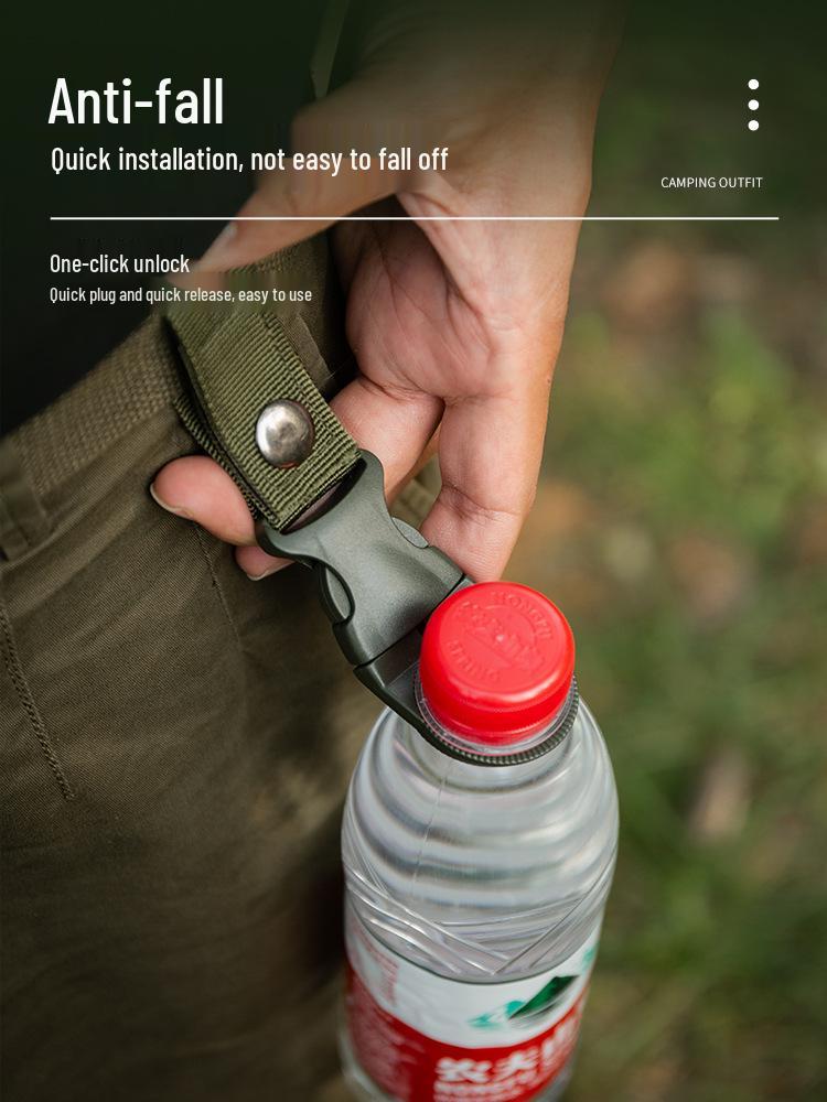 Multifunctional Nylon Water Bottle Carabiner Clip - Portable Outdoor Quick Hanger