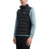 Fila White Series Fashion Casual Warm Stand Collar Zipper Sleeveless Down Vest Men Vest Black F11M443909F-BK