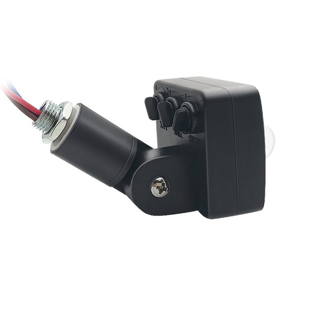 Mini Human Body Infrared Sensor Ultra-thin Infrared Body Sensor Switch LED Flood light PIR Motion Sensor Adjustable Smart Switch 10MM Black