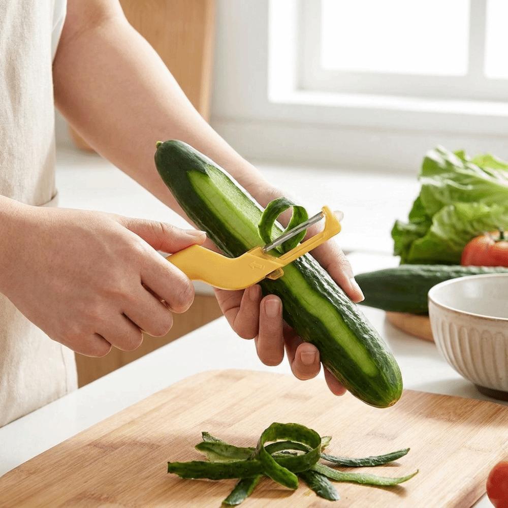 Ergonomic Handle 2-in-1 Fruit Peeler Rotatable Carrot Grater Multifunctional Peeler Cucumber