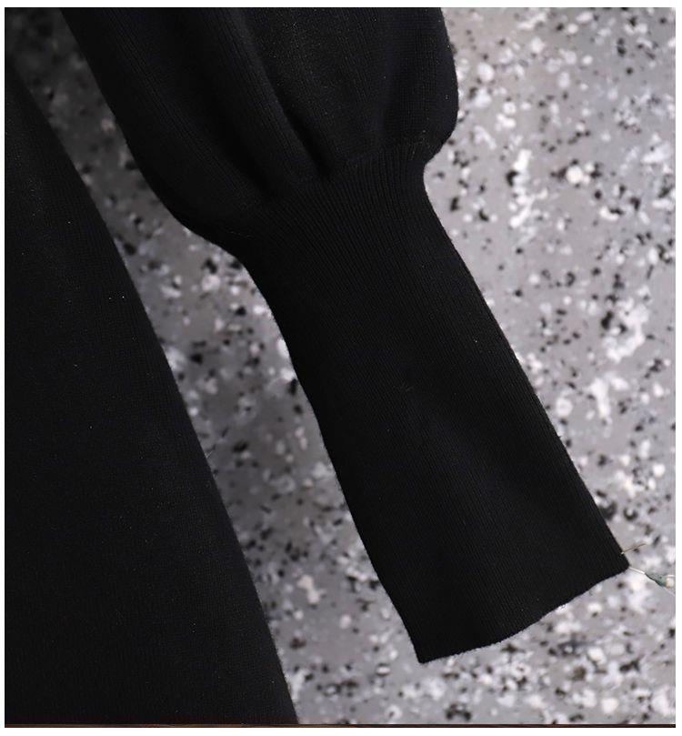 Plus Size Women's Thickened Mid-Length High-Neck Sweater Dress for Autumn/Winter 2025 - Slimming Inner Layer