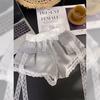 Plus Size Women's Wide-Leg Summer Shorts with Lace Trim & Bow Knot Design