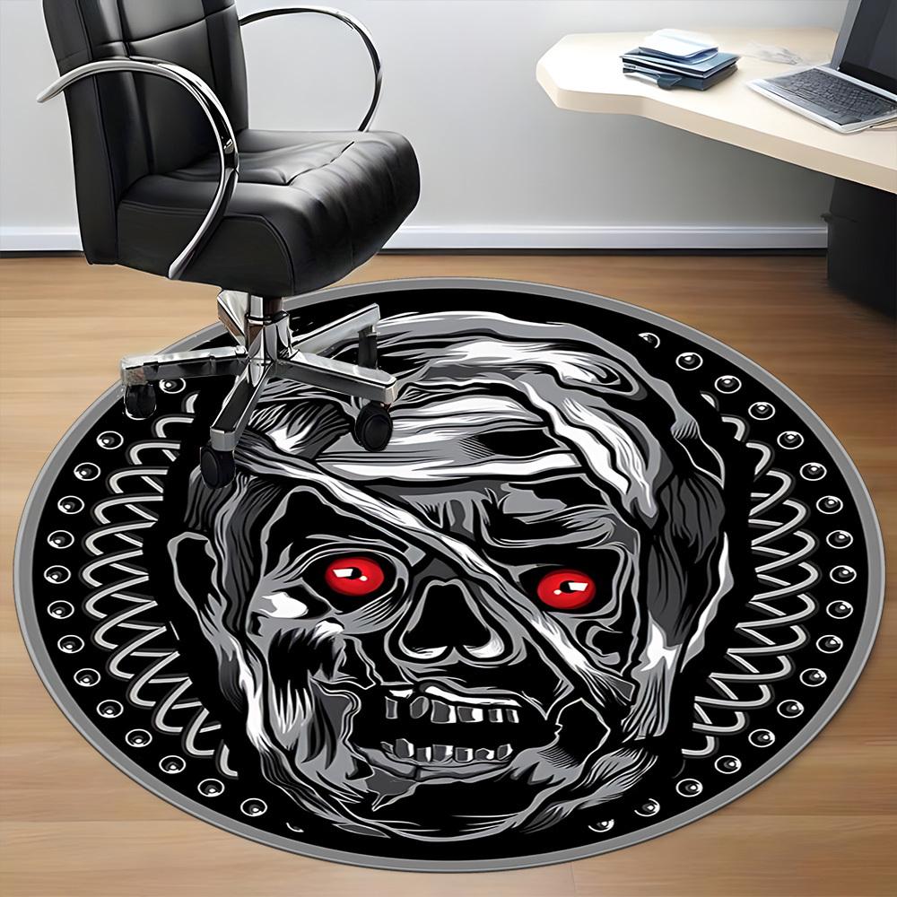 1pc Halloween Decorations Chair Carpet for Office, Round Non Slip Durable Large Size Office Carpet, Suitable for Office