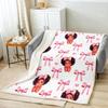 Cowgirl Fleece Throw Blanket with Western Boots  Pink Bow Fairy Tale Princess Decor Soft Flannel x Inch for Adults  Teens