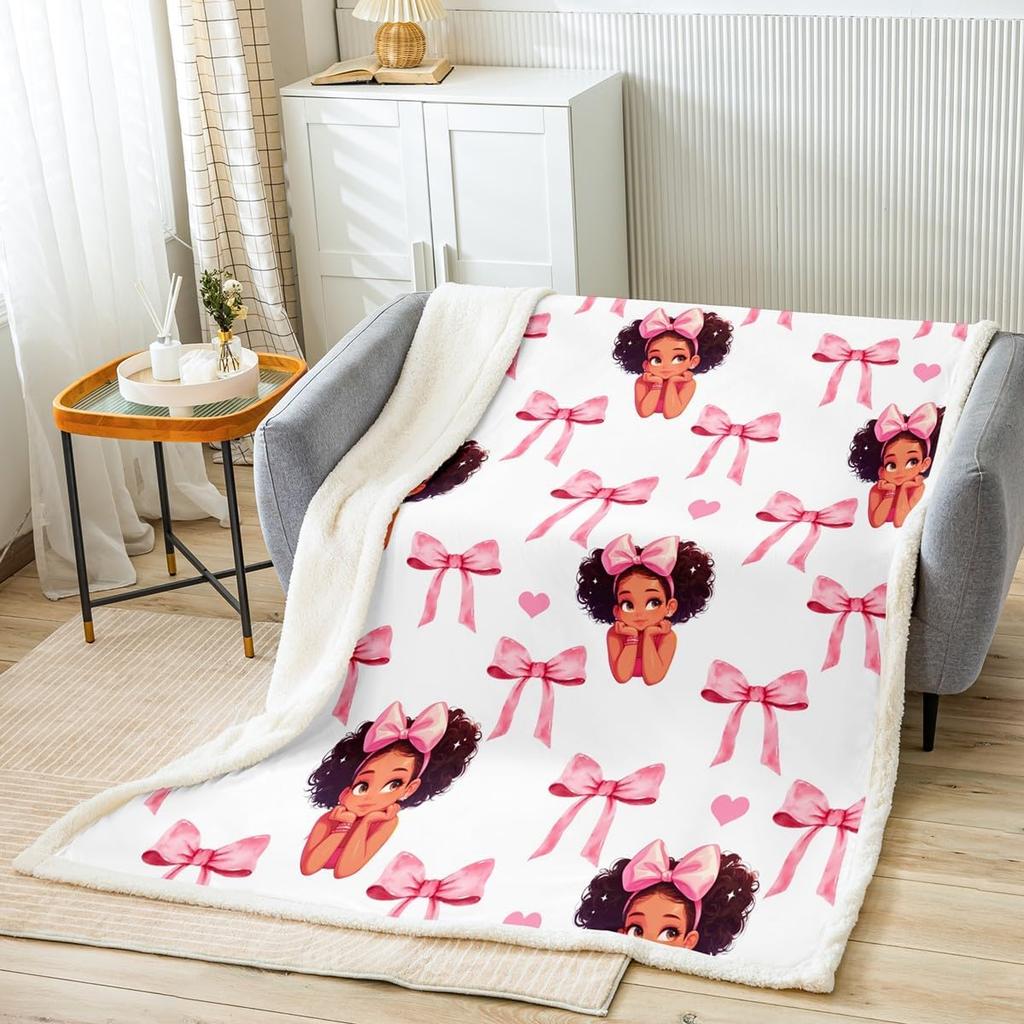Cowgirl Fleece Throw Blanket with Western Boots Pink Bow Fairy Tale Princess Decor Soft Flannel x Inch for Adults Teens