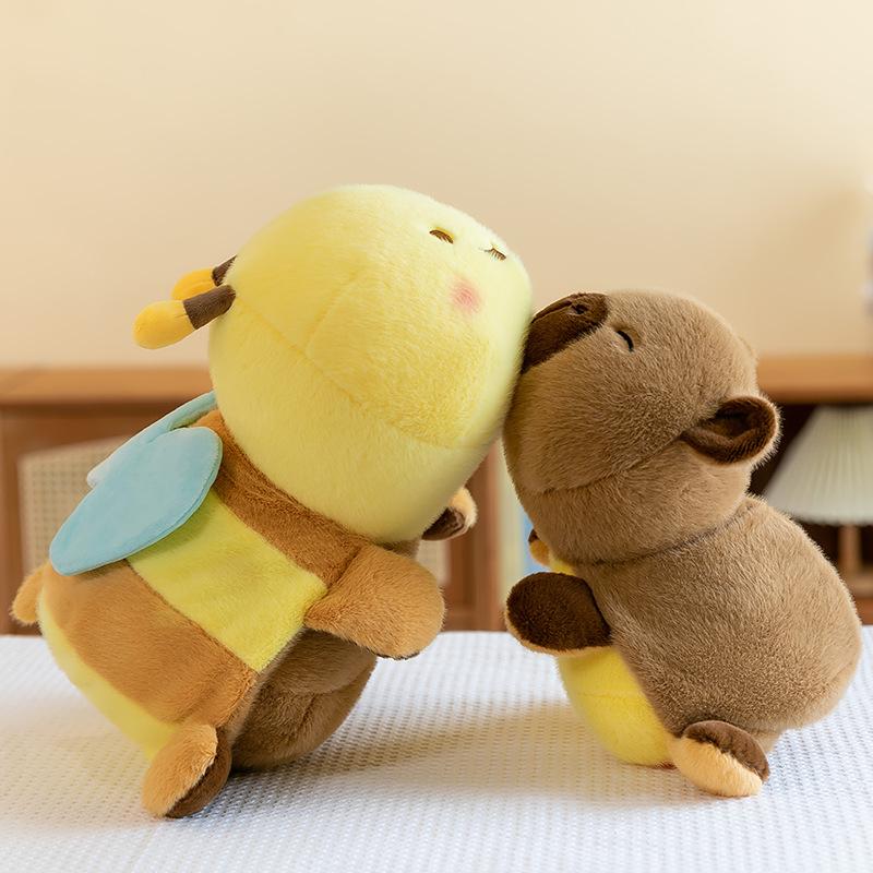 Transformed Into A Capybara Doll Cute Plush Doll Toys Children's Gift Bee Kapibala Doll