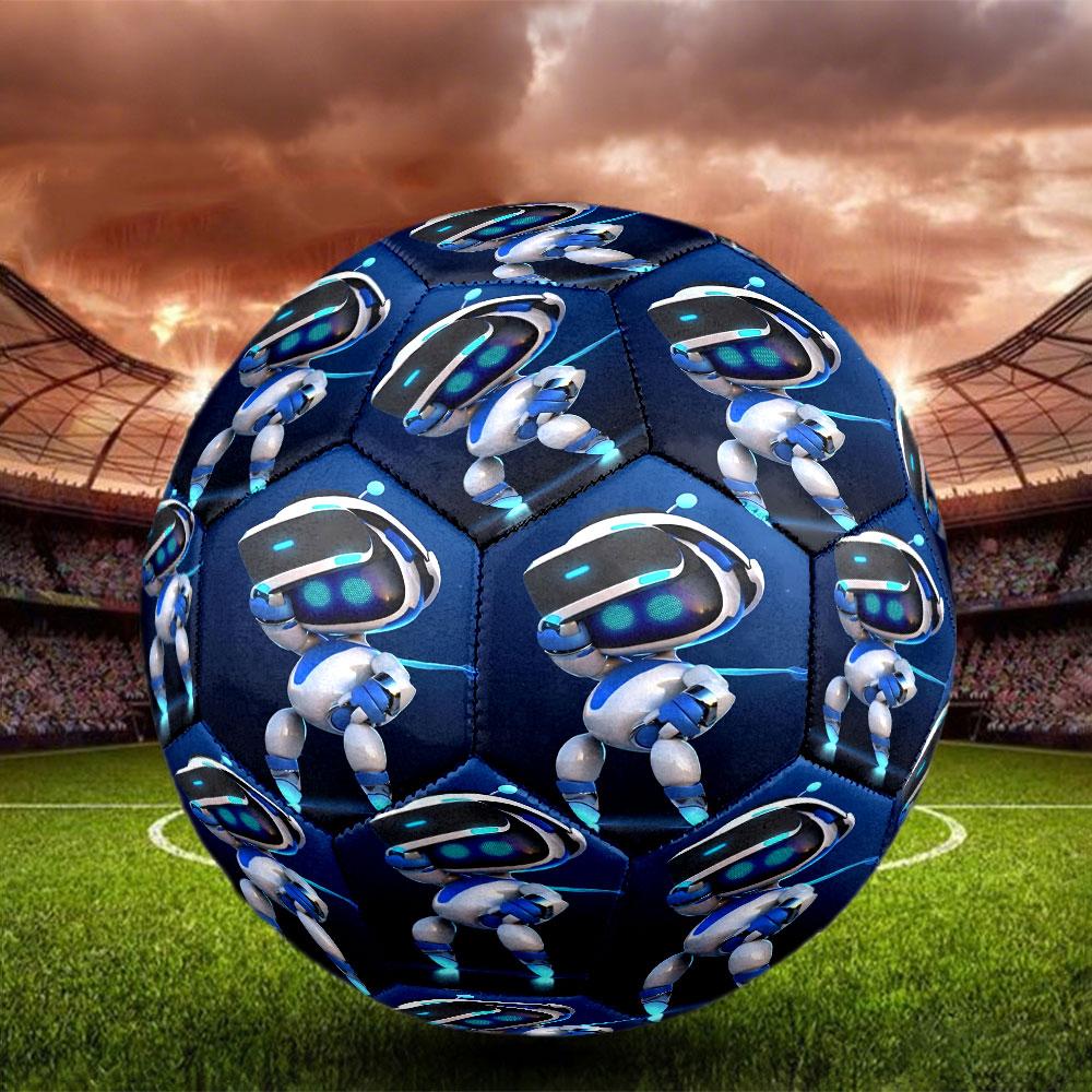 Cosmic Bot Crew Print Size 5 Soccer Ball, Standard Match Football for Sports Game and Team Practice, Ideal Gift for Soccer Fans