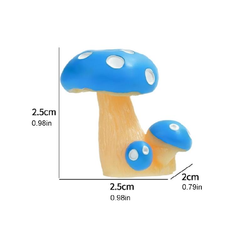 10Pcs Resin Mushrooms for Garden and Home Decoration Ornaments for Cake Decorating Ornaments
