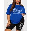 Sets for Women Summer 2 Pieces Blessed Printed Offers and Liquidation Everything Cheap Elegant Women's Sets Short Sets