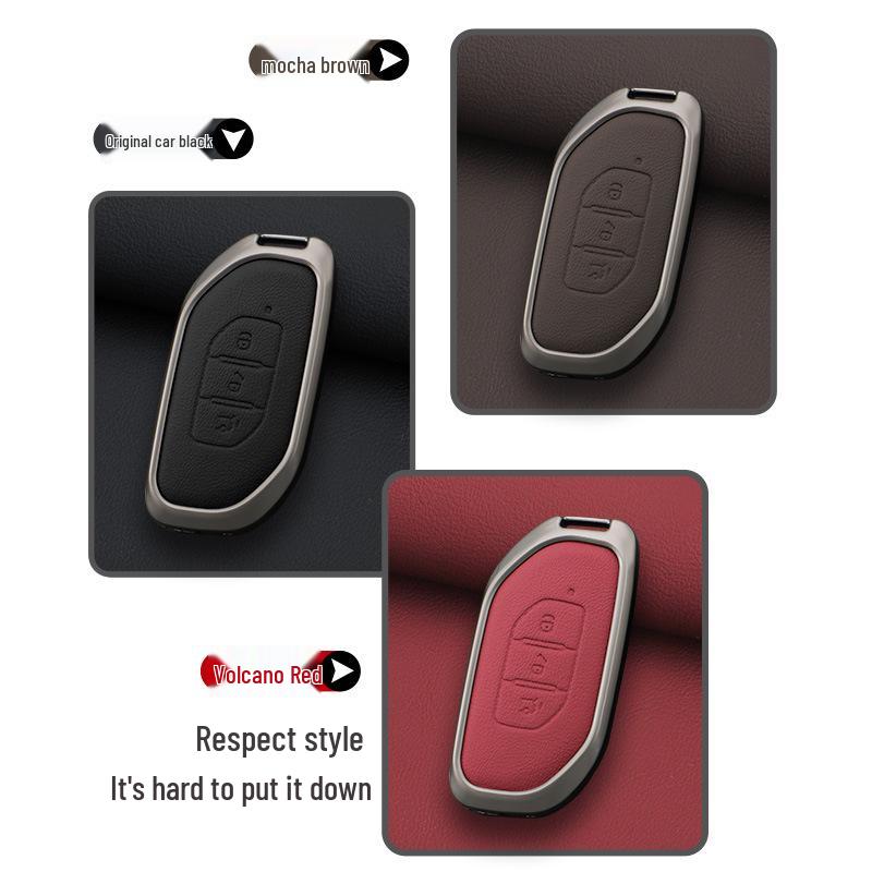 Compatible Key Cover for Dongfeng Fengguang 360, IX5, Seres SF5, and Red Star IX7 Models - Shell, Buckle, and Bag included.