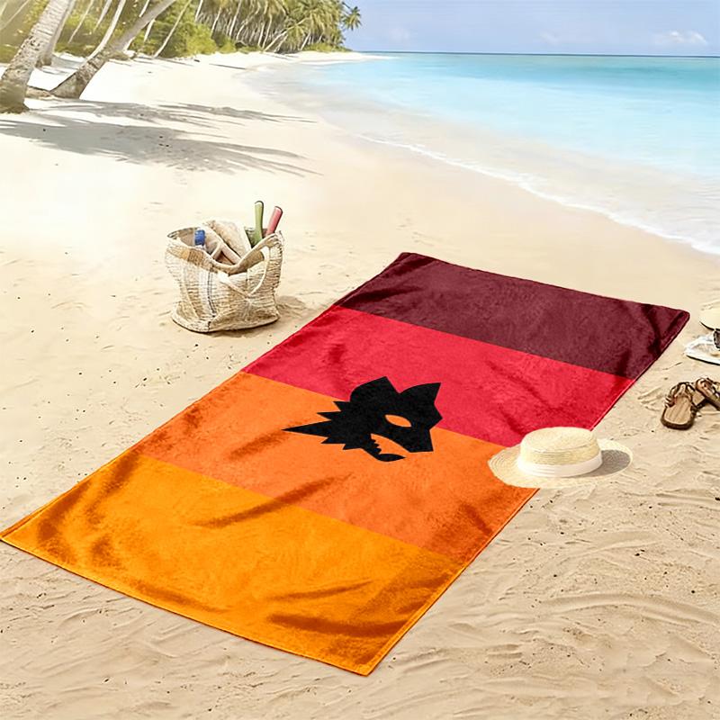 A.S. Roma Stampa Asciugamano da Spiaggia, Asciugamano Grande Morbido Asciugatura Rapida per Spiaggia Campeggio Nuoto