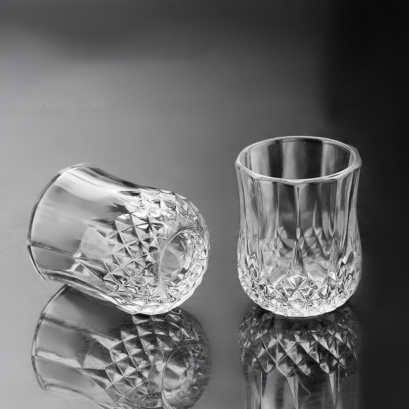 50ml Diamond Shot Glasses Scotch Whiskey Glass Transparent Cocktail Glass Bar Party Small Capacity Beer Glass Cup Home Drinkware