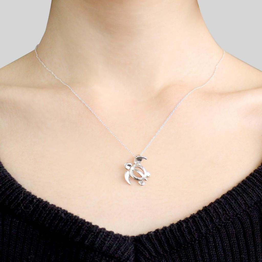 [Sears] Pendant Top, Men's & Women's, Sterling Silver 925, Hawaiian Honu (Sea Turtle) design, sp01-0012