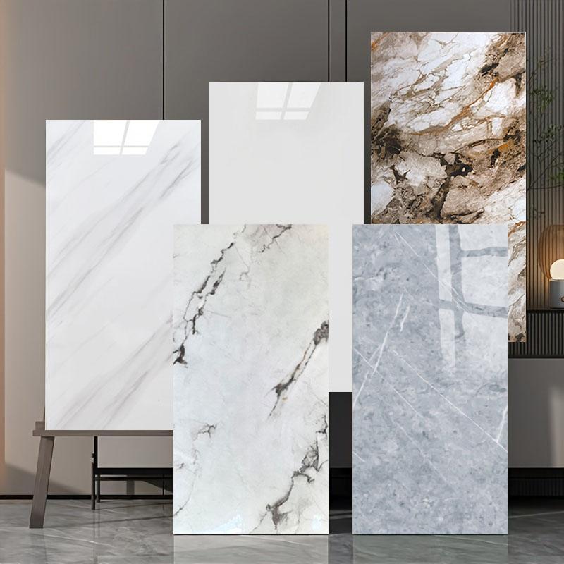 PVC Room Wall 30cmx60cm Wall Stickers Thick Self Adhesive Tiles Floor Stickers Marble Bathroom Ground Waterproof Wall Sticker