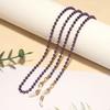 Eyeglass Chain Beaded Necklace for Glasses Holder with Adjustable Silicone Holders Lightweight and Durable Accessory for Eyewear