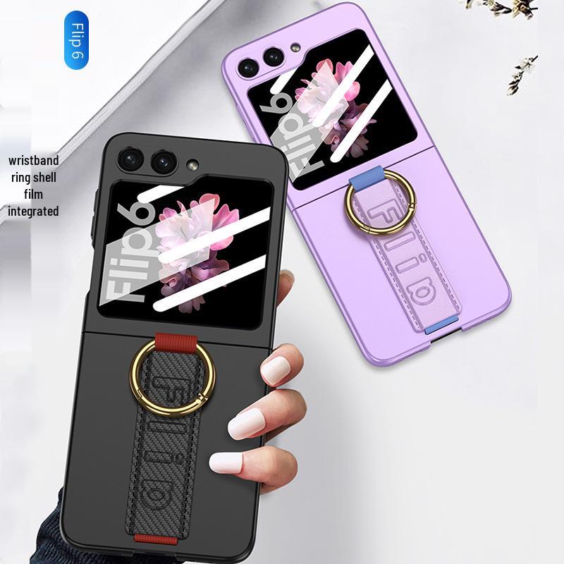 Samsung Flip6 Case: Ultra-Thin, Drop-Proof with Finger Ring & Wrist Strap