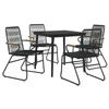 VidaXL Mobilier à Dîner de Jardin 5 pcs, Ensemble à Manger avec Table et Chaise, Ensemble de Salon, Meubles de Terrasse 3099216