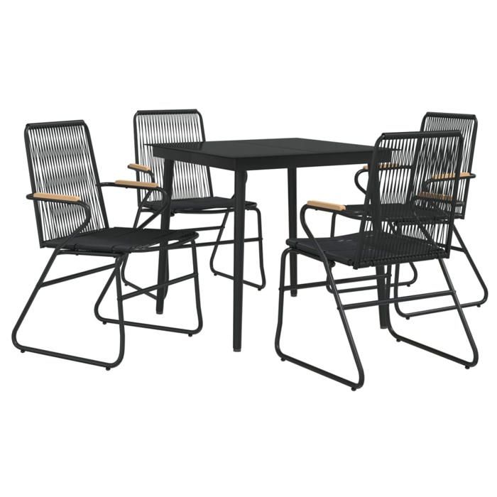 VidaXL Mobilier à Dîner de Jardin 5 pcs, Ensemble à Manger avec Table et Chaise, Ensemble de Salon, Meubles de Terrasse 3099216