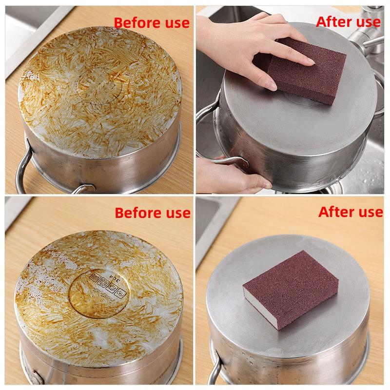Magic Sponge Cleaning Brush, Metal Rust Removal Sponge Wipe, Emery Sponge Brush, Pot Brush, Kitchen Cleaning Daily Necessities