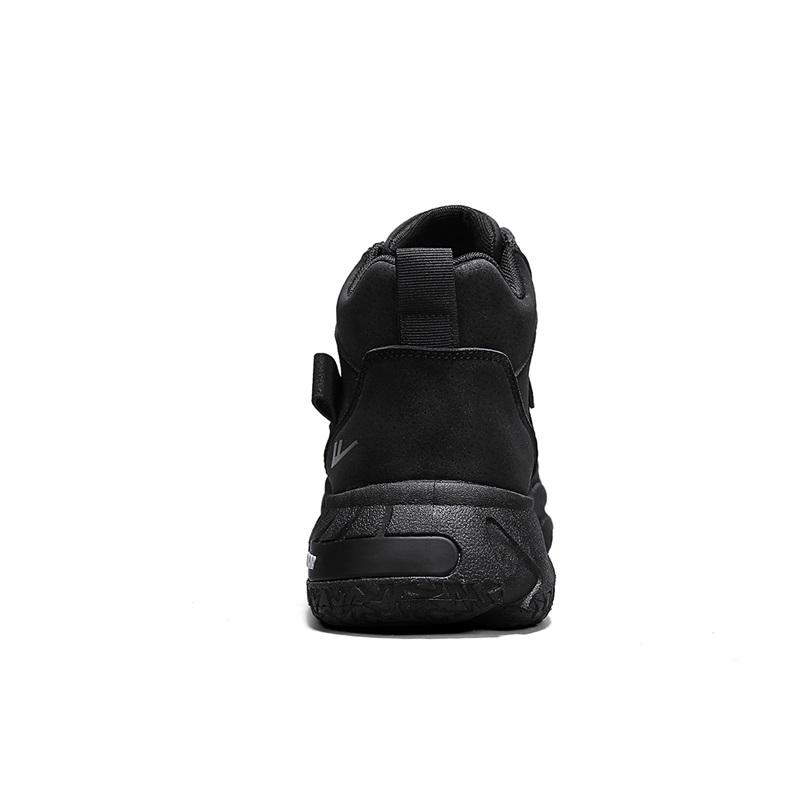 Warrior Casual Fashion Versatile Trendy Simple Short Martin Boots Men Boots Black WXY-J639N03M