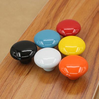 32mm Colorful Ceramic Cabinet Knobs Round Anti-rust Accessories Smooth Drawer Pulls for Cabinet