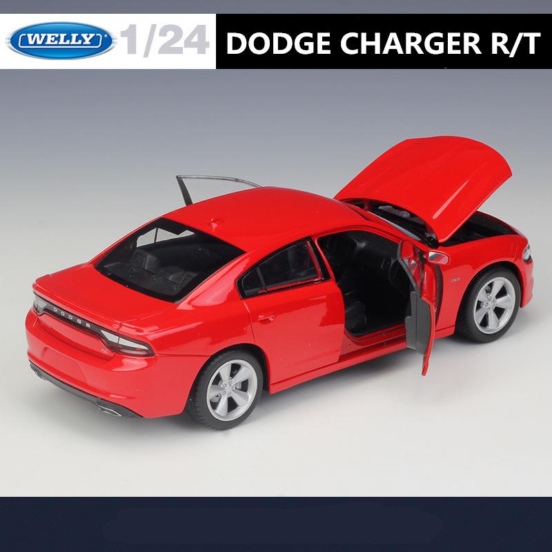 Welly 1/24 2016 DODGE Charger R/T Alloy Sports Car Model Diecast Metal Track Racing Vehicles Car Model High Simulation Kids Gift