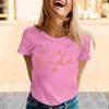 Unisex Casual Letter Print T-Shirt Crew Neck Pullover Short Sleeve Top Comfortable Fit Lightweight Fabric Suitable for Everyday Wear
