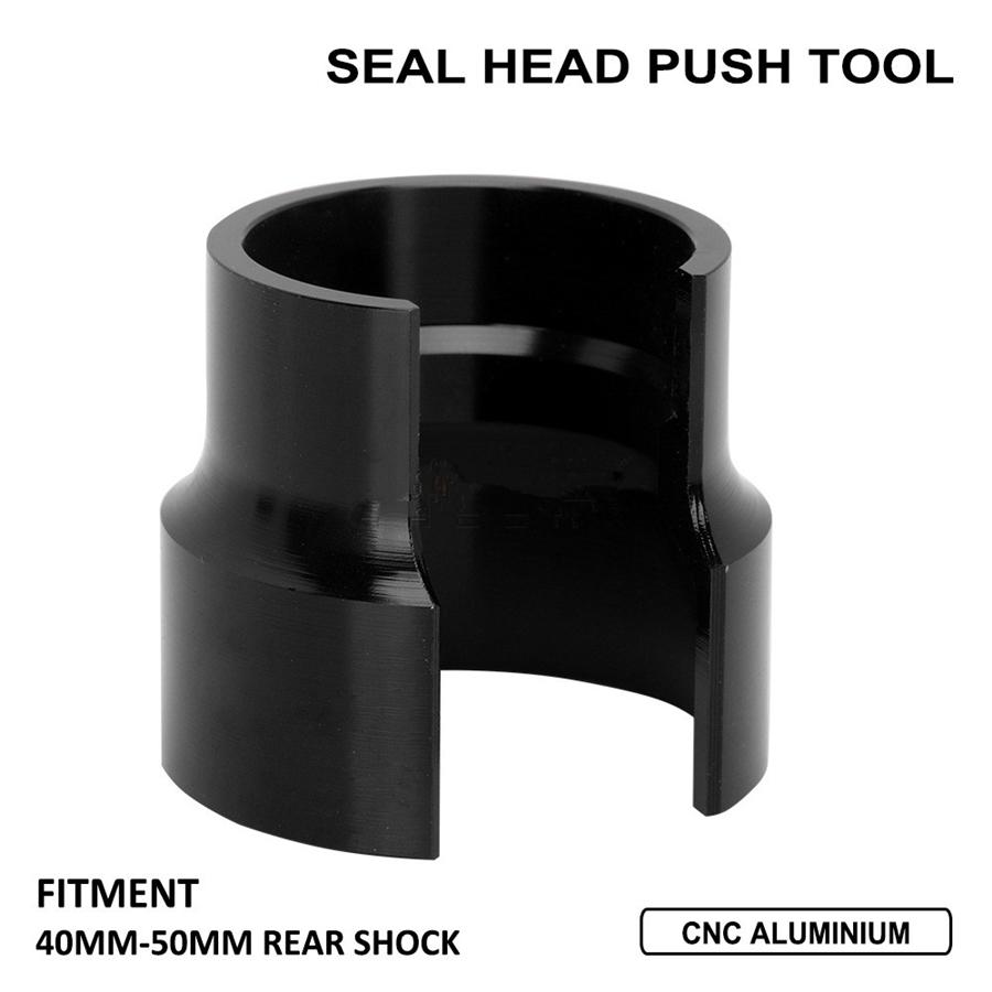 CNC Aluminum Motorcycle Seal Head Push Tool For 40-50mm Rear Shock Disassembling