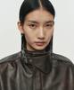 Heute Kain Belted Leather Jacket (Brown)
