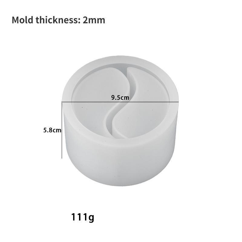 Handmade Tai Chi Aromatherapy Candle Cup Decoration Dropping Glue Mold Candle Holder Mold