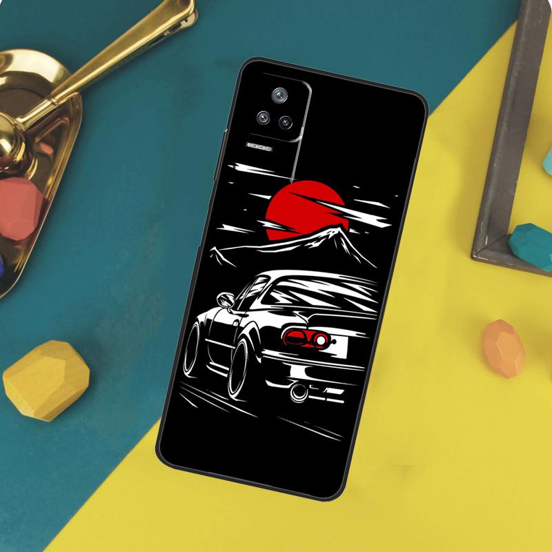 JDM Car Case For Xiaomi 15 14 13 Ultra 11T 12T 13T 14T Pro POCO X7 Pro X3 X5 X6 F5 F6 M6 Pro Funda