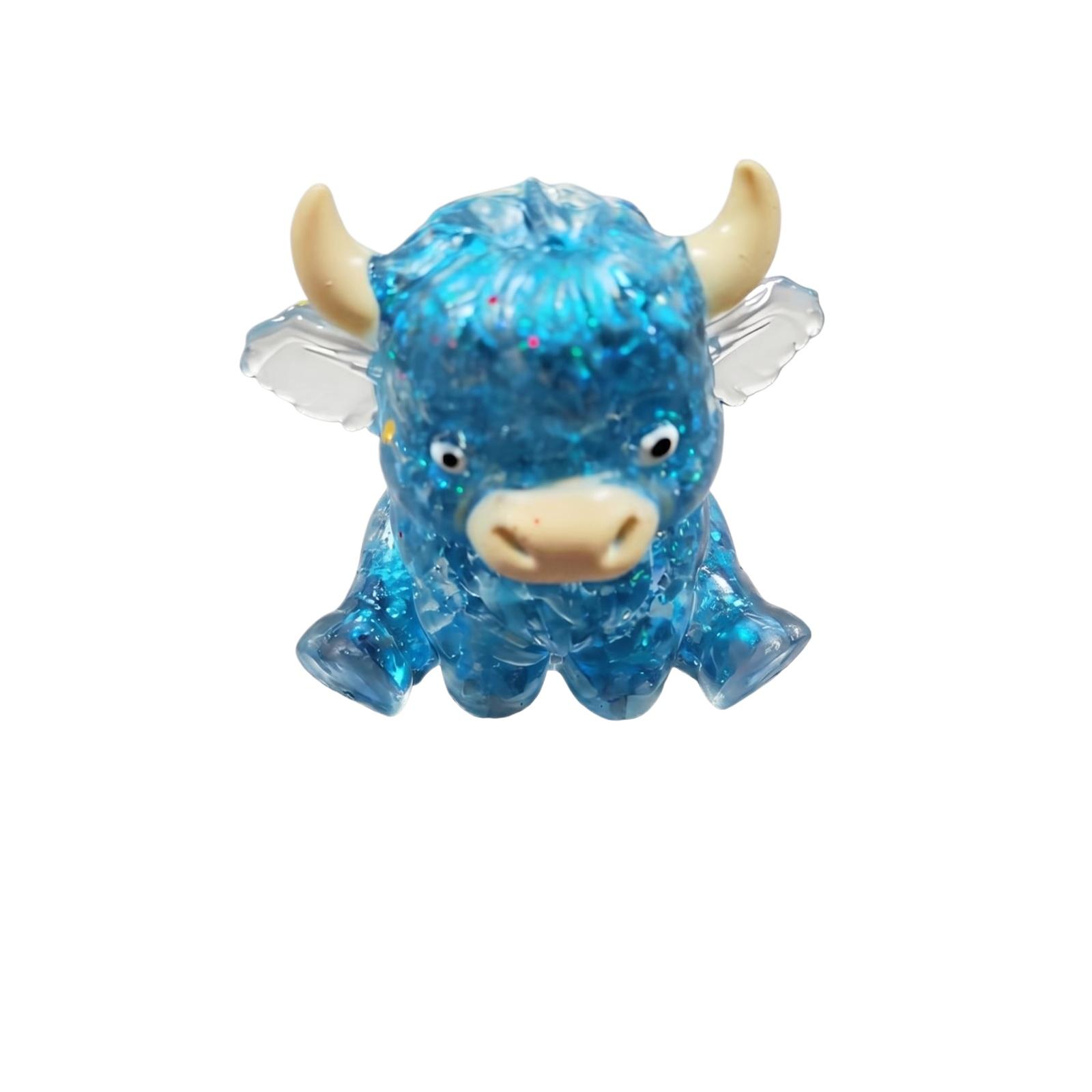 

Realistic Cow Squeezable Toy For Stress Relief And Gathering, A Toy For Kids To And Give As A Gift One Size синий