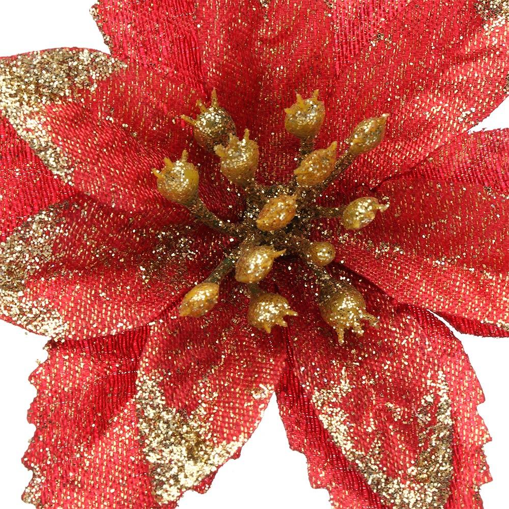 Glitter Künstliche Weihnachtsbaum Dekorationen Weihnachten Blumen Hause Weihnachten Ornamente Gefälschte Blumen