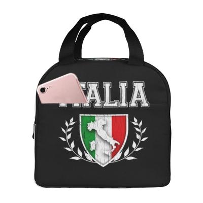 Italy Classic Flag Insulated Lunch Bag for School Waterproof Cooler Thermal Lunch Box Women Children Food Container Tote Bags