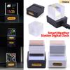 Crystal Cube Holographic Mini Electric Digital Clock Desktop Smart Weather Station DIY Animations Photo Display