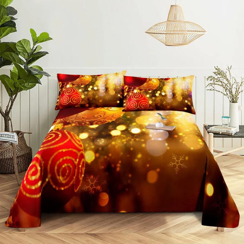 Santa Claus Three Piece Bedding Reindeer Christmas Decoration Quilt Cover