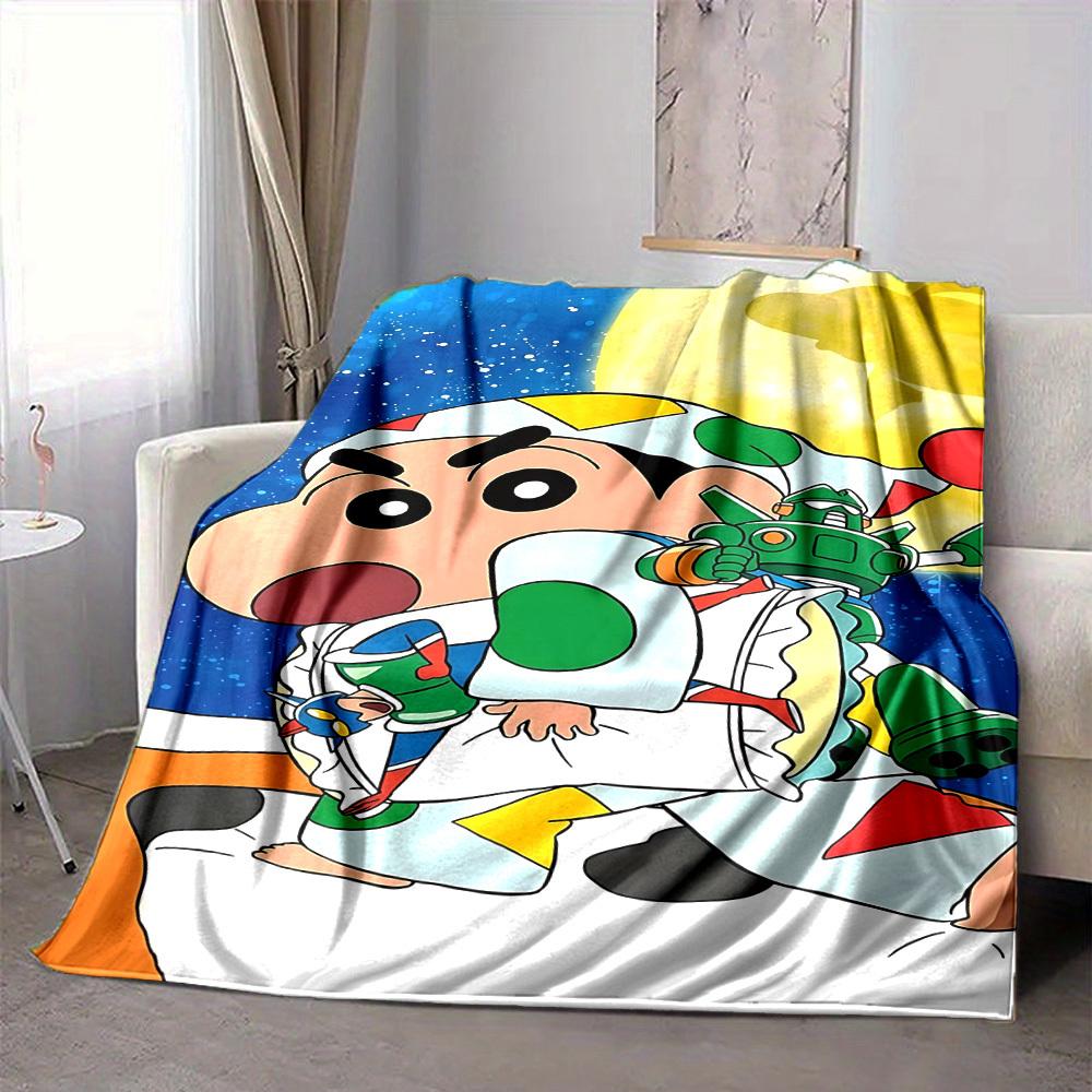1pc Crayon Shin chan Blanket Soft All Season Throw with Vibrant Design, Perfect for Home, Travel, and Gifts, Ideal for Naps and Camping