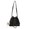 Bucket bag women's 2025 new niche design chain texture bag women's versatile travel backpack