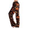 Adult Halloween Print Loose Fit Pajama Pants with Elastic Waist No Drawstring