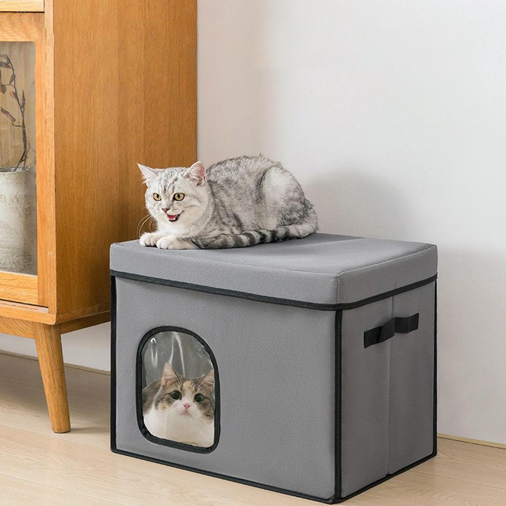 Cooling Cat House Foldable Cat Air Conditioning House Cold Sleeping Enclosure Pet Supply for Outdoor Balcony Apartment Bedroom
