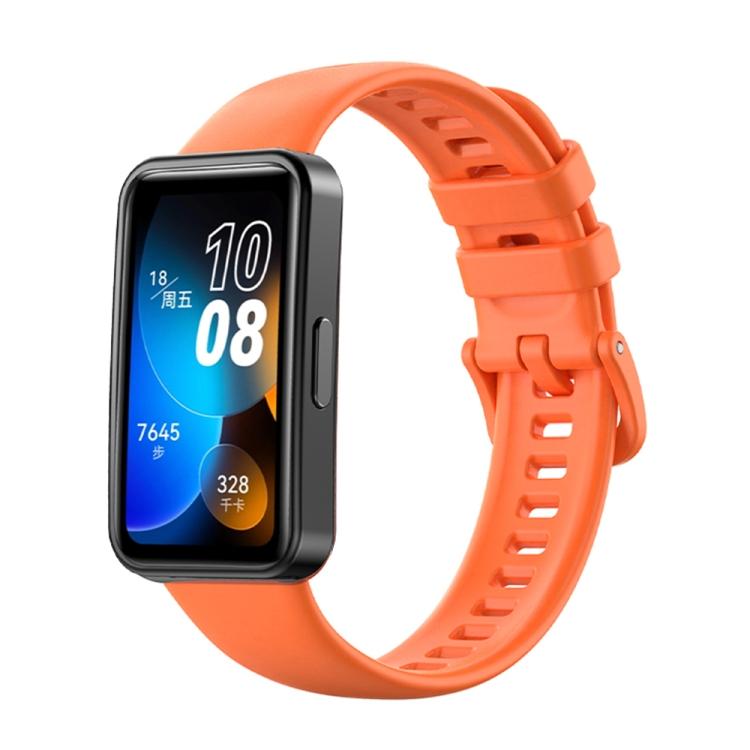 Für Huawei Band 8 16mm einfarbiges Silikon-Ersatz-Uhrenarmband