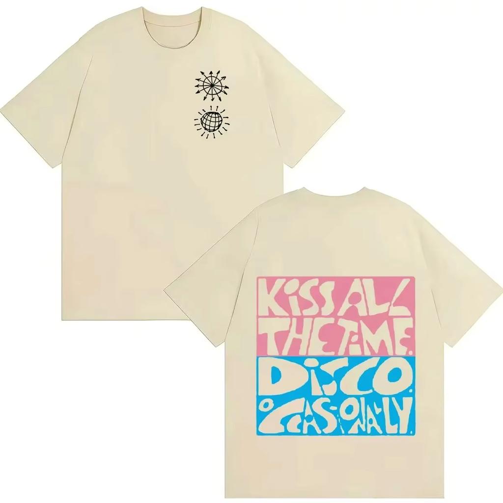 2026 Unisex Casual Oversized Harry Styles Kiss All The Time Disco Occasionally Letters Graphic Streetwear Women And Men T-shirt