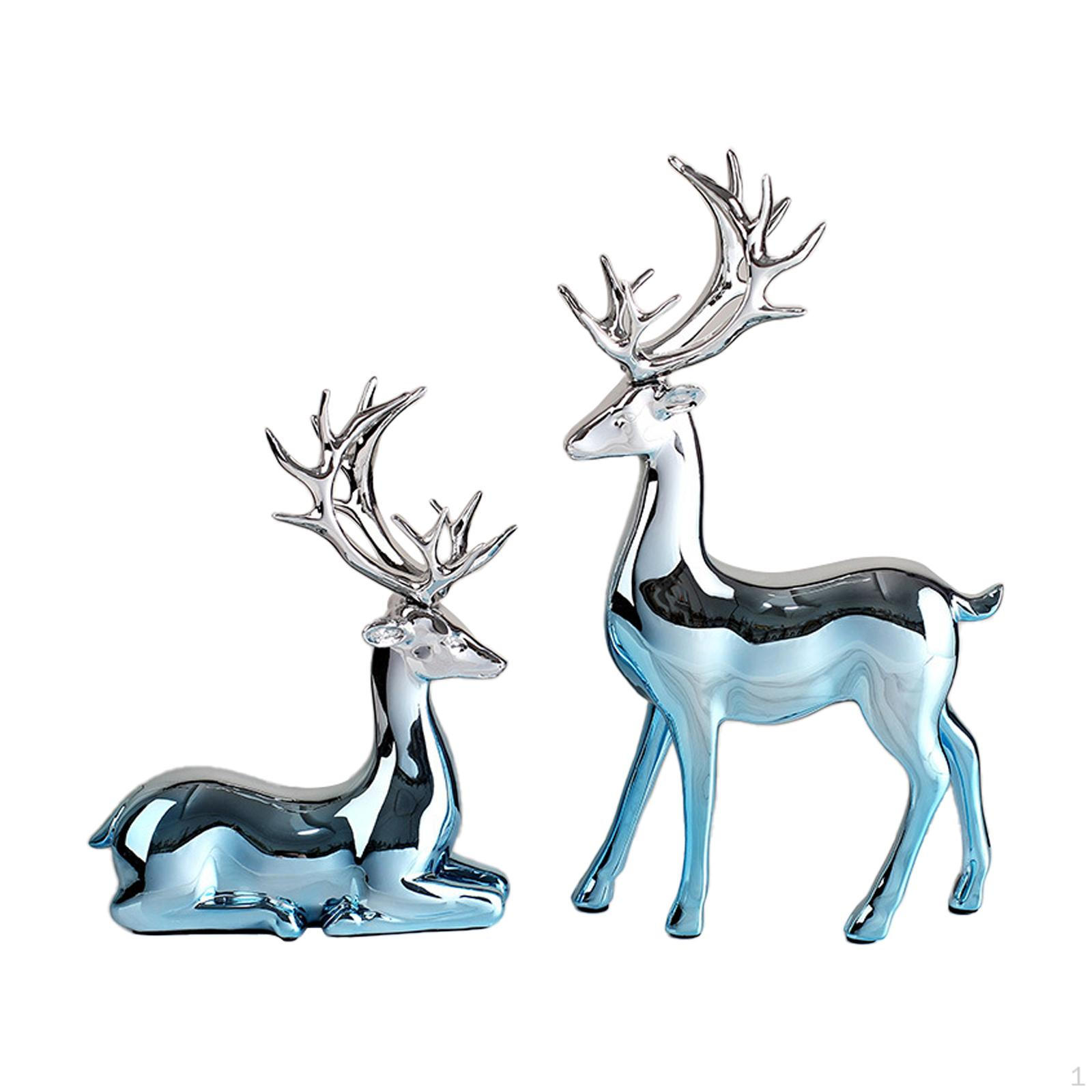 

2 фигурки лосей для показа статуэток животных в офисе Silver Blue