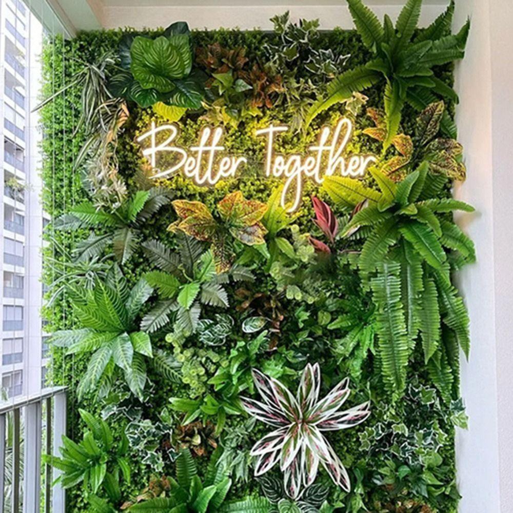 Flower Artificial Eucalyptus Carpet UV Protection Artificial Fern Grass Privacy Screen