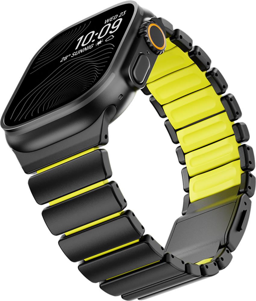 Титановий фторкаучуковий ремінець для Apple Watch Ultra 3 2 49 мм 46 мм 45 44 мм Магнітний ремінець для Iwatch 11 10 9 8 7 SE Розкішний ремінець для годинника