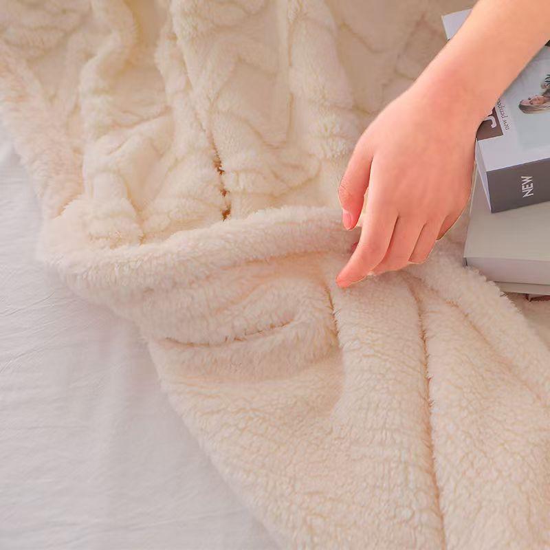 1 Stück Jacquard Sherpa Gewichtsdecke 10 lbs für Erwachsene - Weiche, warme und verdickte Beruhigungsdecke für ultimativen Komfort