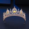 Multicolor Bridal Crown Luxury Queen Princess Tiara Metal Wedding Crown  Party Supplies